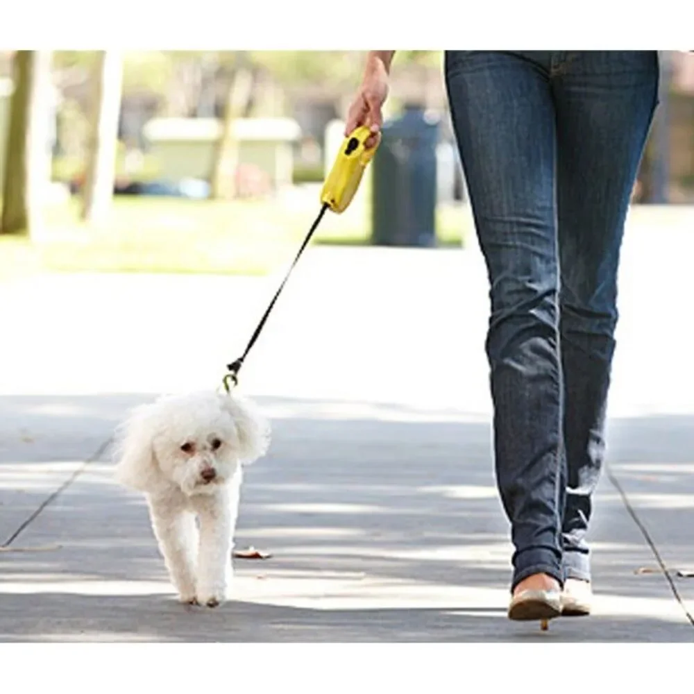 Tail & Paws Dog Retractable Blue Leash 15ft.